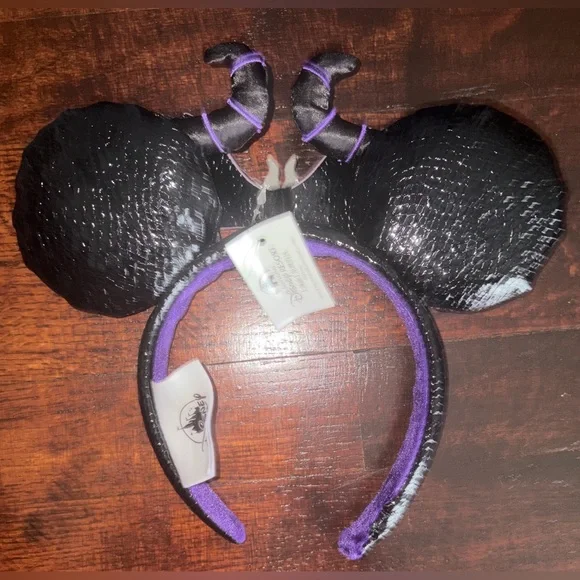 Disney Maleficent-inspired Black & Purple Minnie Ear Headband - Picture 4 of 5